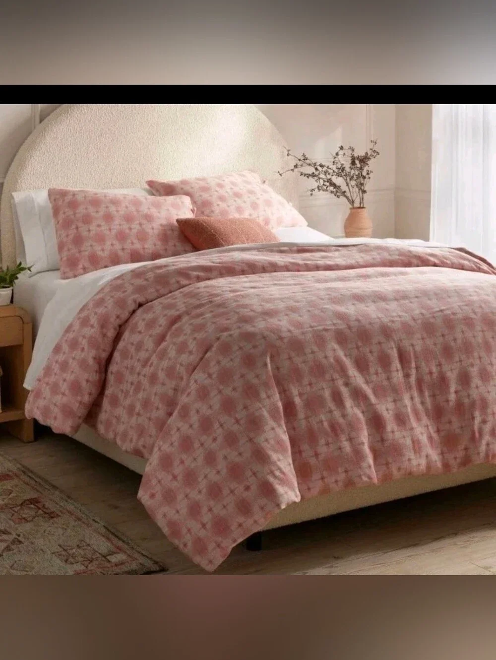 Threshold Yarn Dye Ikat Duvet Cover and Sham Set Ivory/Mauve - King